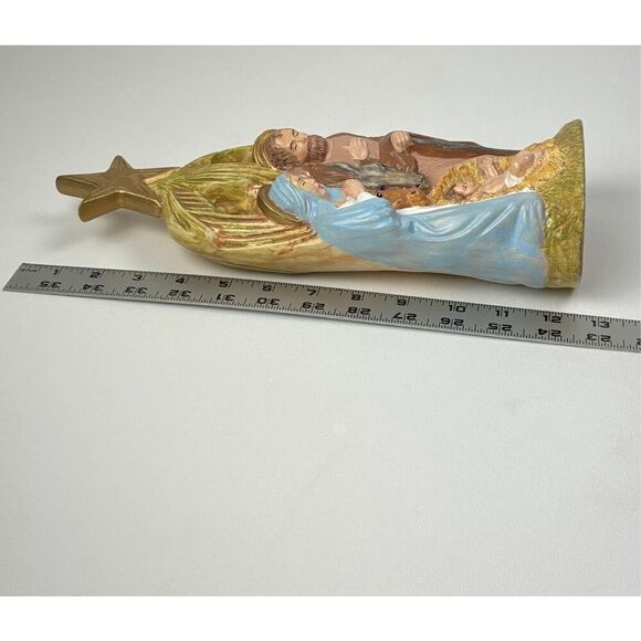 1980 Nested Nativity Holy Family Scene Mary, Joseph & Jesus Chalkware Sculpture - Picture 7 of 7